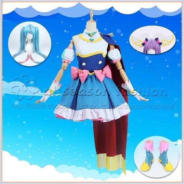 ひろがるスカイ プリキュア 風 ソラ ハレワタール キュアスカイ コスプレ衣裝 ウィッグ 靴 レディース コスプレ衣装 変装 仮装