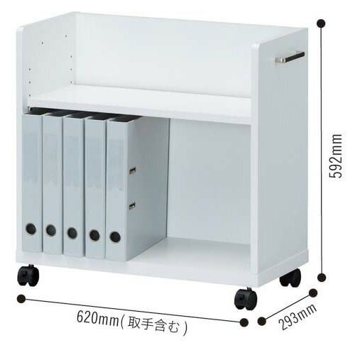 木製デスク下ワゴン 天板なし 薄型OF2-6060P 白井産業