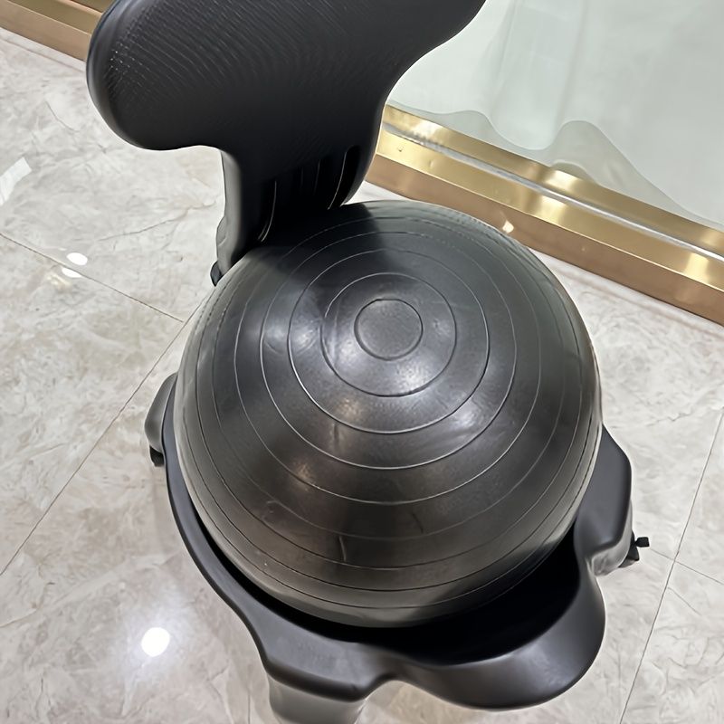 新着商品 大人向けの黒いバランスヨガボールチェアPVC素材姿勢を正しくオフィスチェアエクササイズチェア妊娠時の座り心地家庭での使用に適していますMUQ