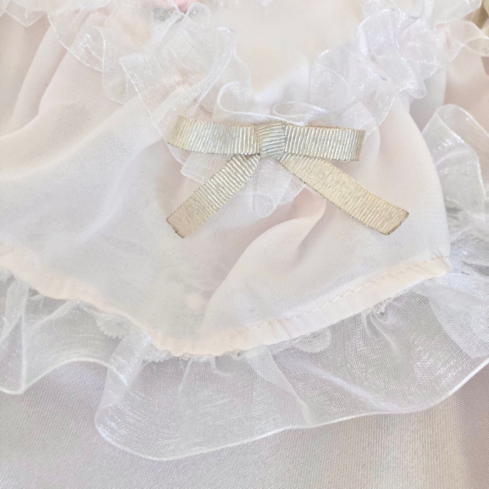 ハンドメイド＊ほんのりピンク＆白いレースのティッシュカバー
