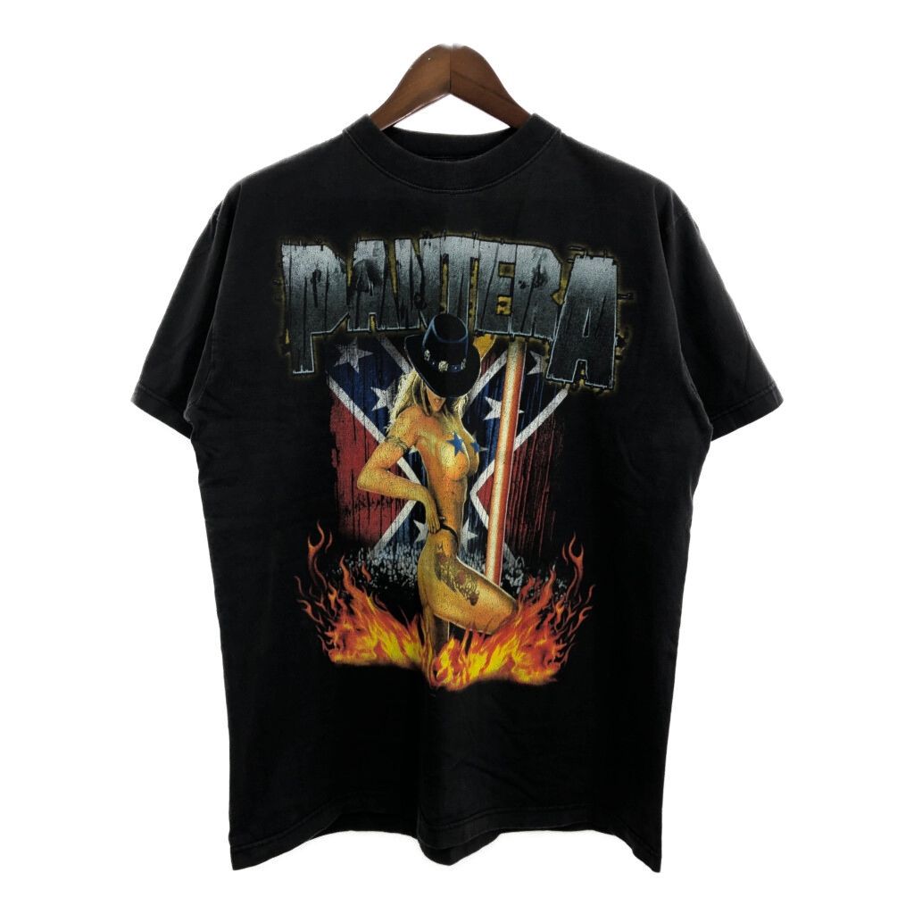 00年代 PANTERA パンテラ 半袖Ｔシャツ バンド ブラック メンズ XL 古着 U0055