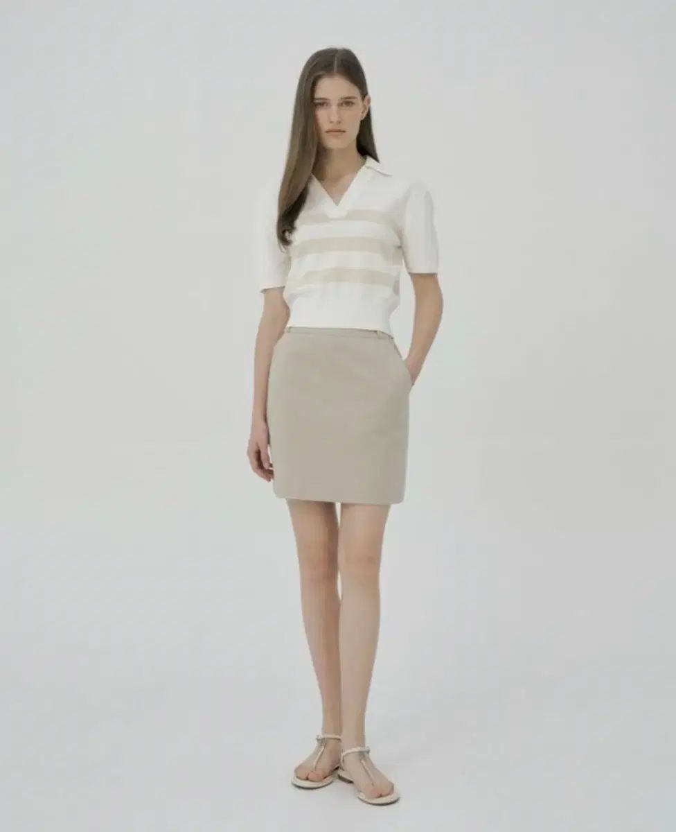 sie ドレ ミニ スカート ベージュ 1サイズ S