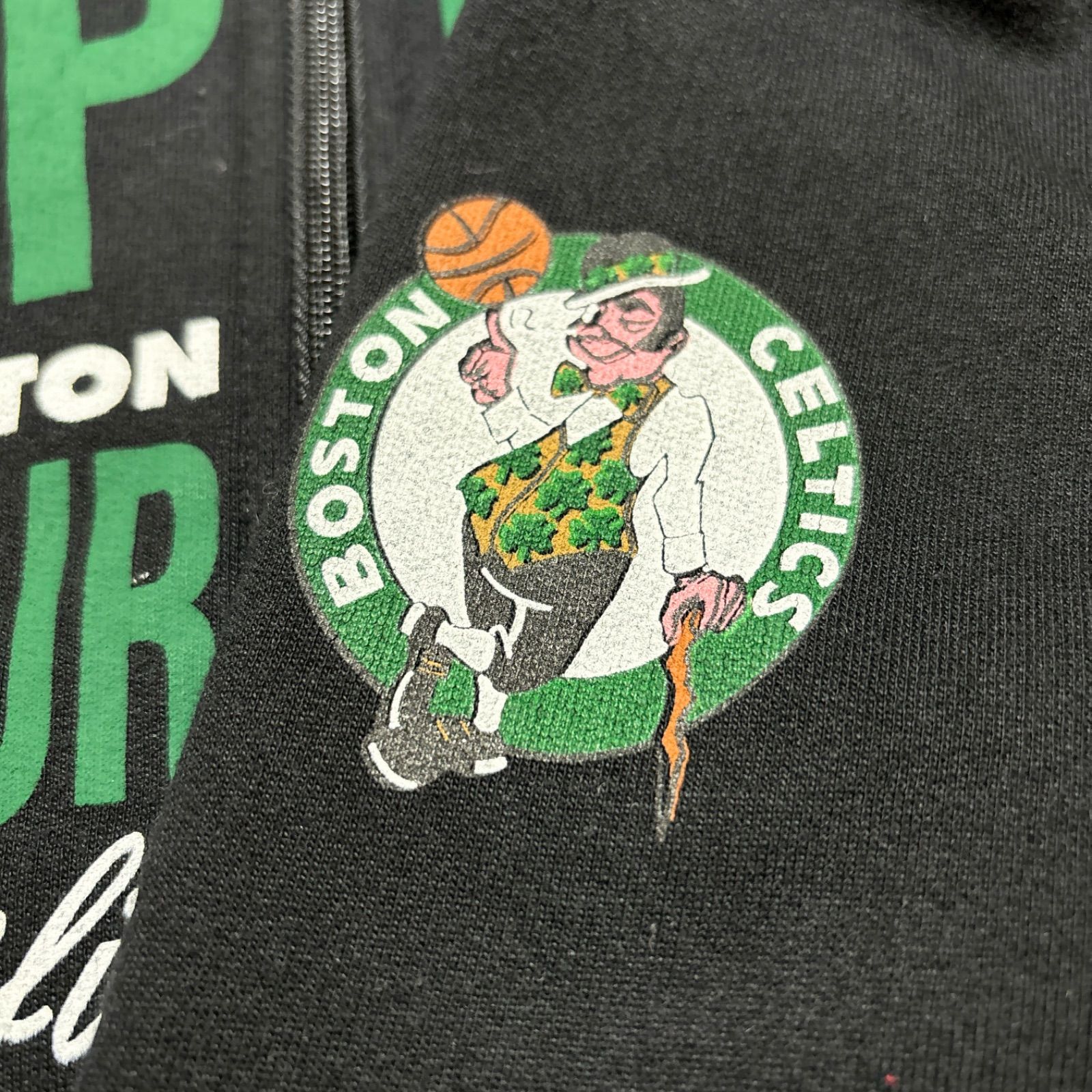 adidas アディダス NBA Boston Celtics ボストン・セルティックス プリント フルジップ スウェット パーカー S USA古着  - メルカリ