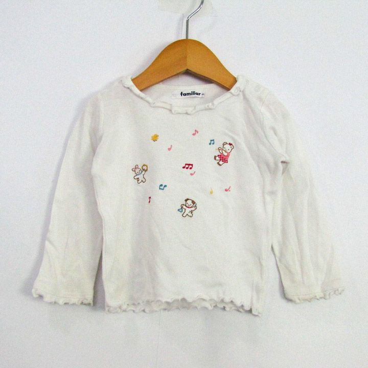 ファミリア 長袖Tシャツ トップス リアちゃん コットン 日本製