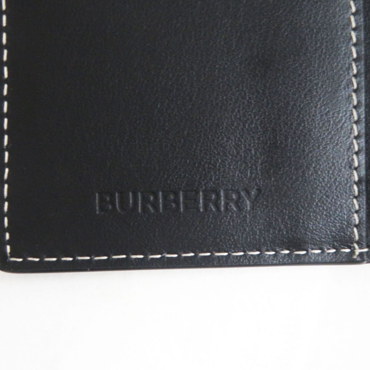 未使用品○BURBERRY バーバリー 8050794 FLINT Wallet レザー ジオ