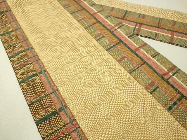 平和屋着物○本場筑前博多織 八寸名古屋帯 吉祥間道 正絹 逸品  