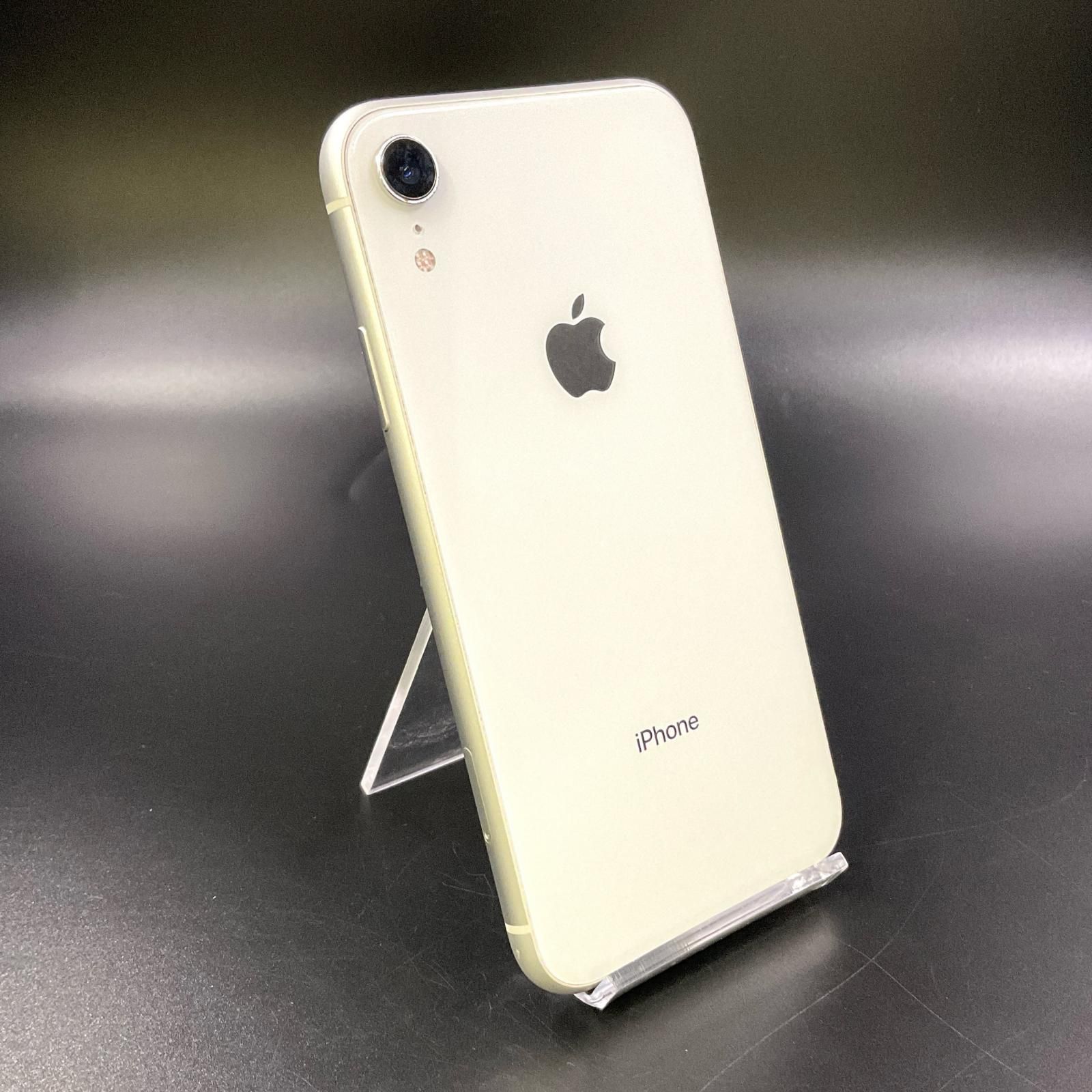 iPhone XR 128GB ホワイト SIMフリー 白ロム 動作確認済 100%【全額