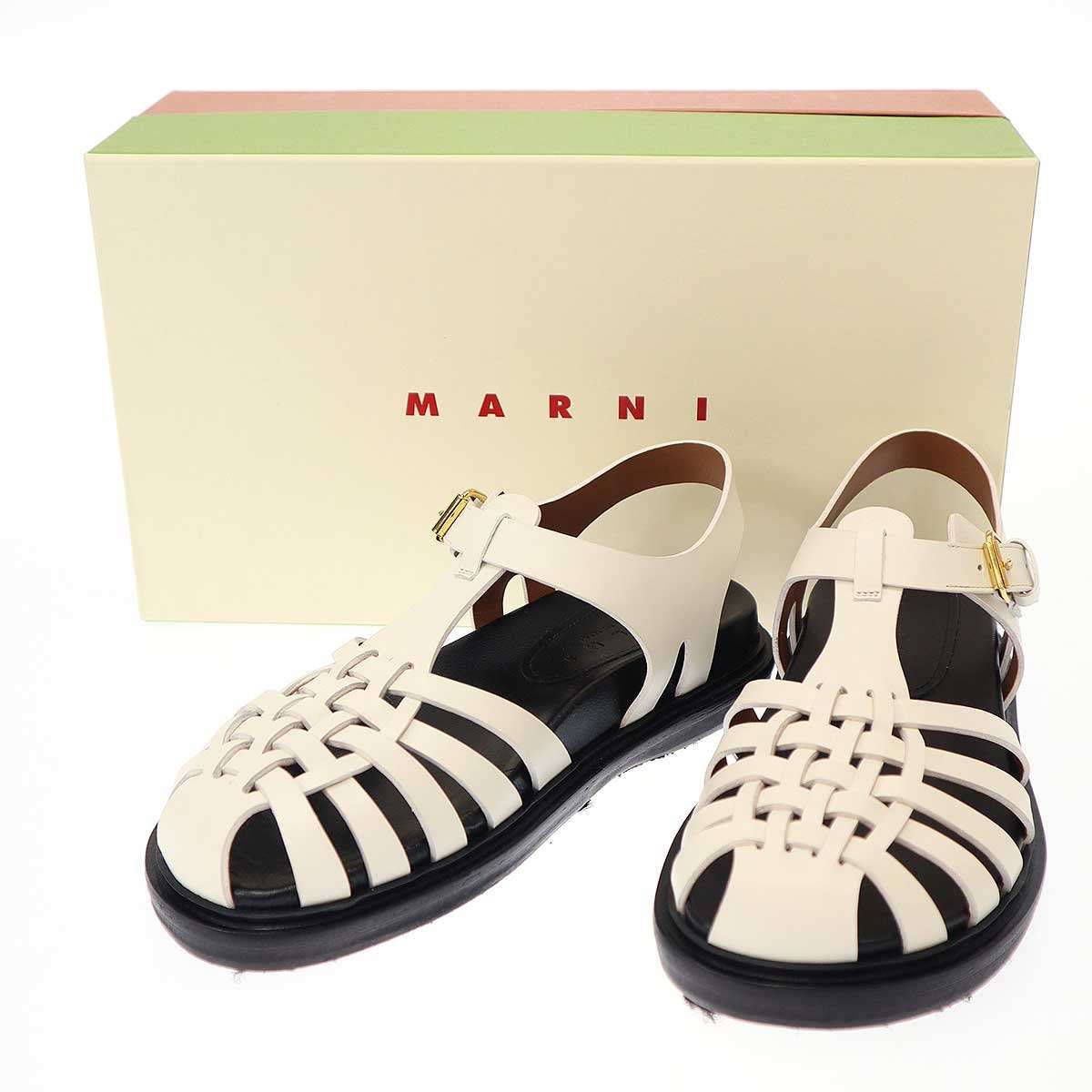 MARNI マルニ 23SS フィッシャーマンズサンダル SAMS016901 ホワイト 36