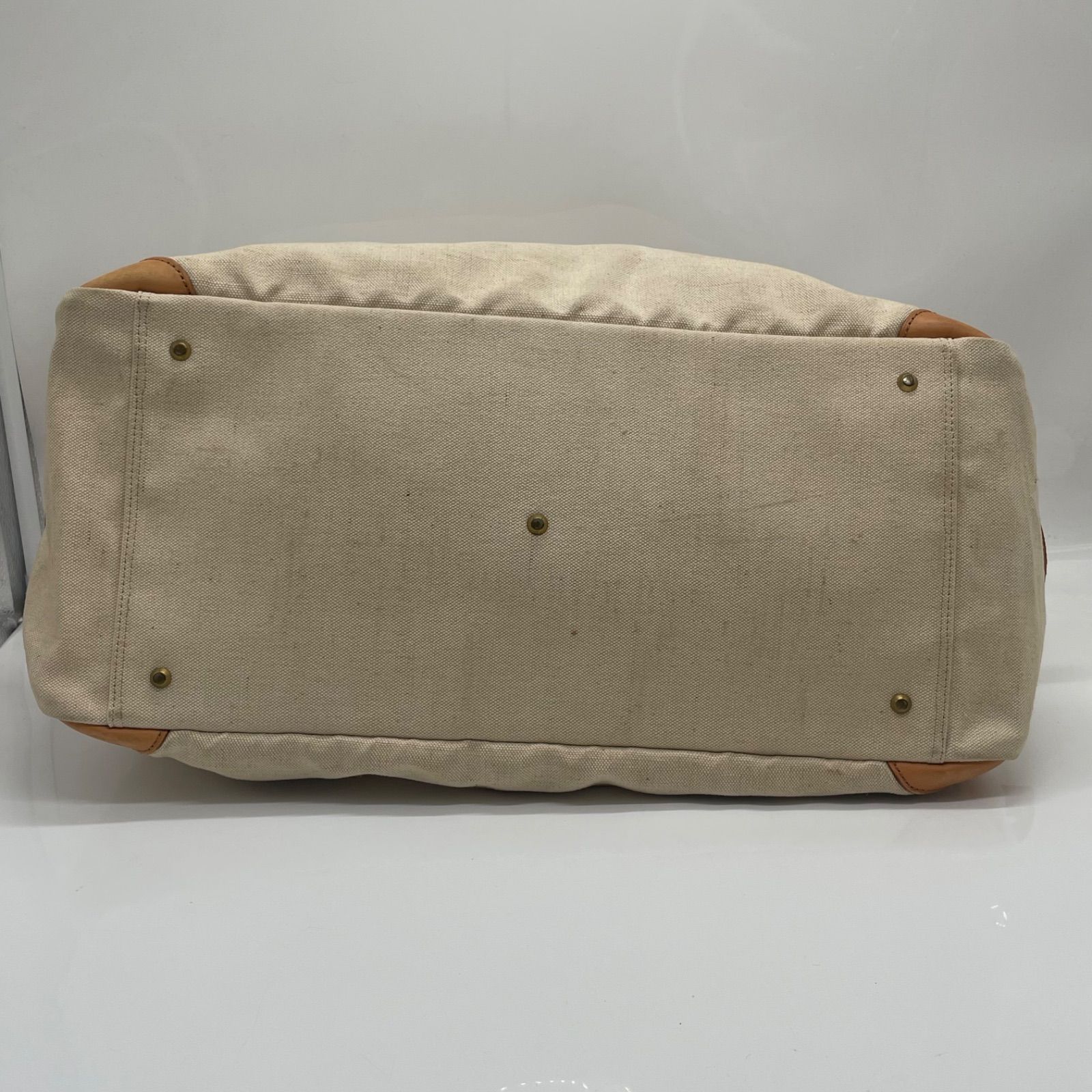 ポーター　ベージュ ボストンバッグ キャンバス・レザー BN6194○PORTER ポーター キャンバス レザー ボストンバッグ