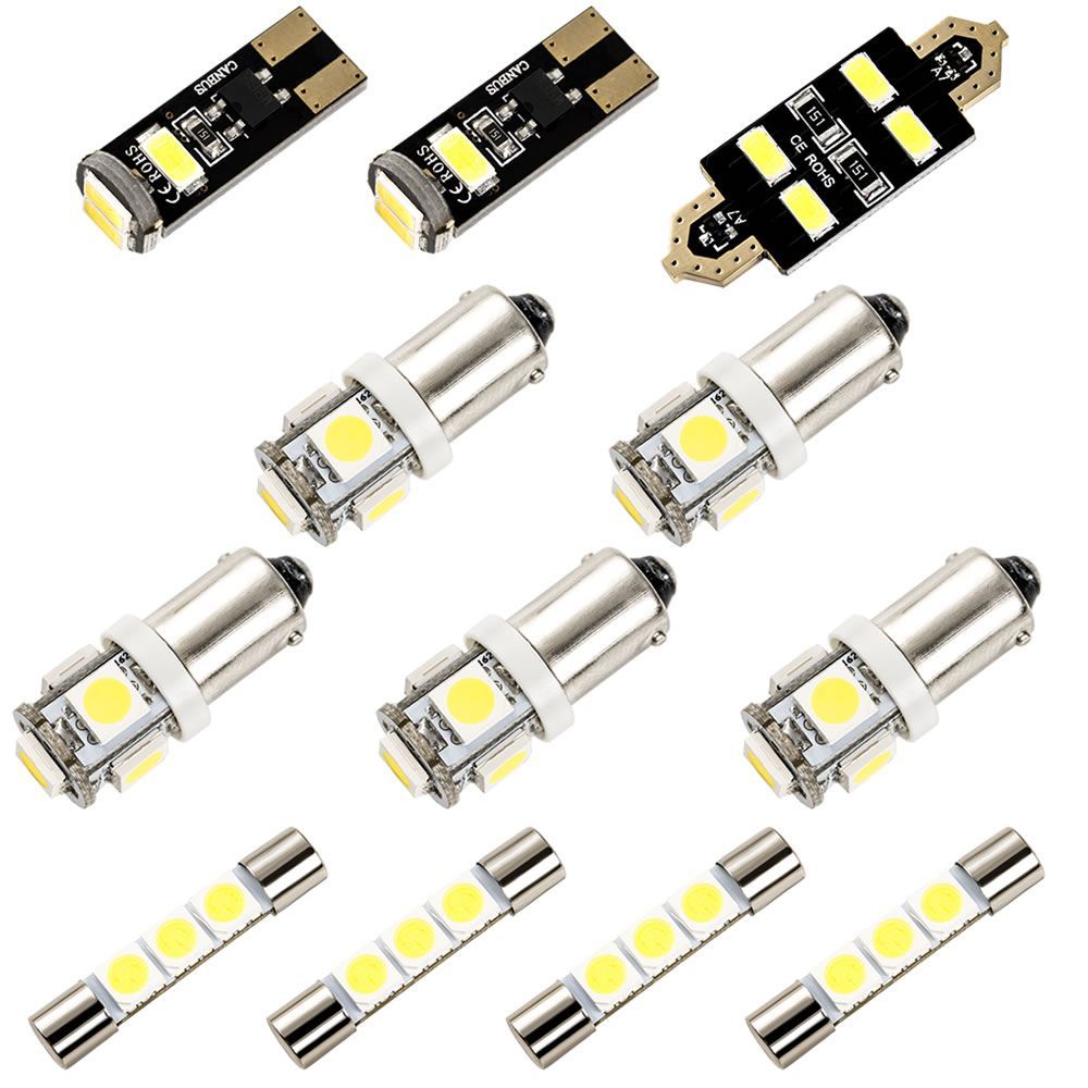 ボルボ 8B V70 初代 [H9.2-H12.6] LED ルームランプ 金メッキ キャンセラー内蔵 SMD 49発 12点セット