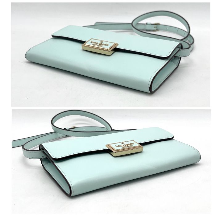 美品】kate spade ケイト スペード ロゴ レザー ショルダー ウォレット 