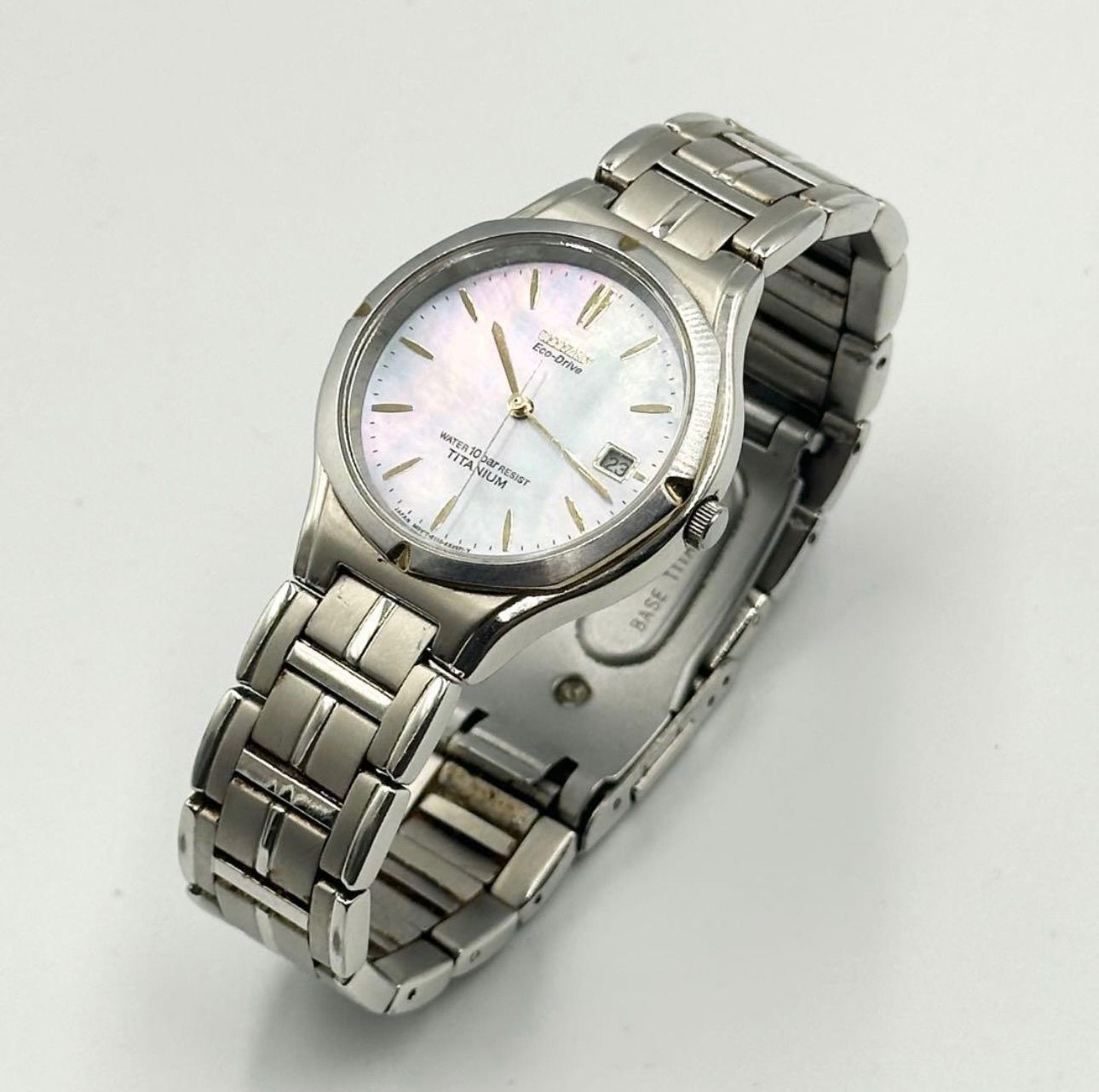 CITIZEN ECO-DRIVE TITANIUM エコドライブ チタン メンズ腕時計 動作品 