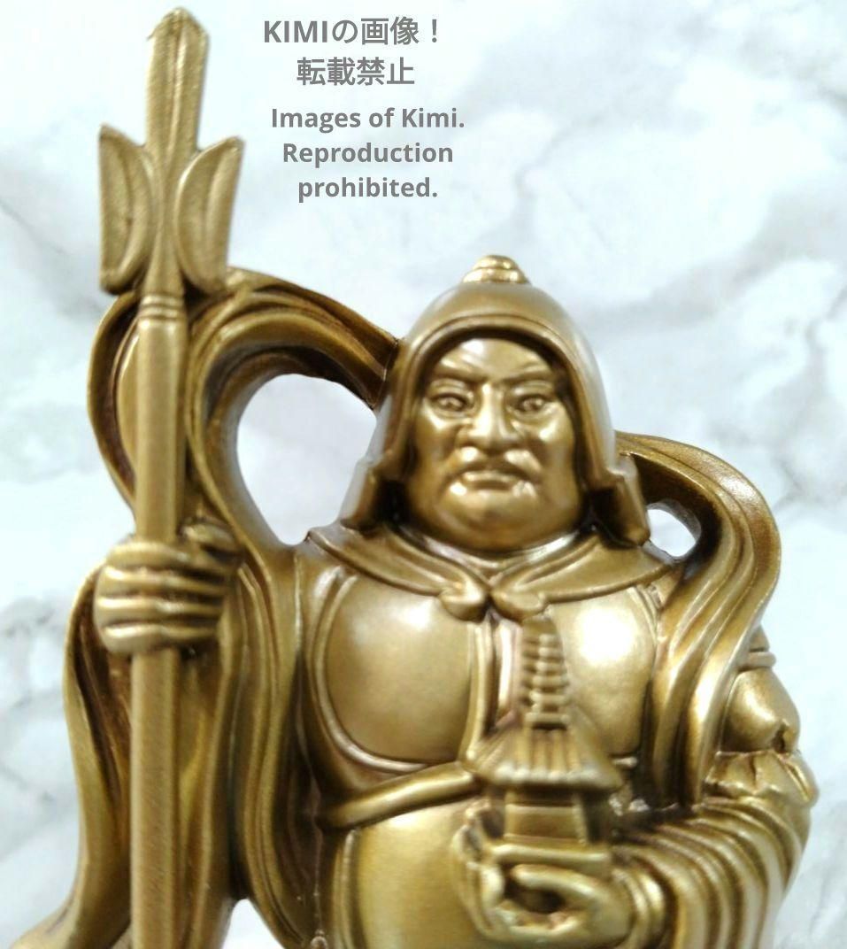 毘沙門天 シルキーゴールド 開運七福神 仏師：牧田秀雲 原型＿古
