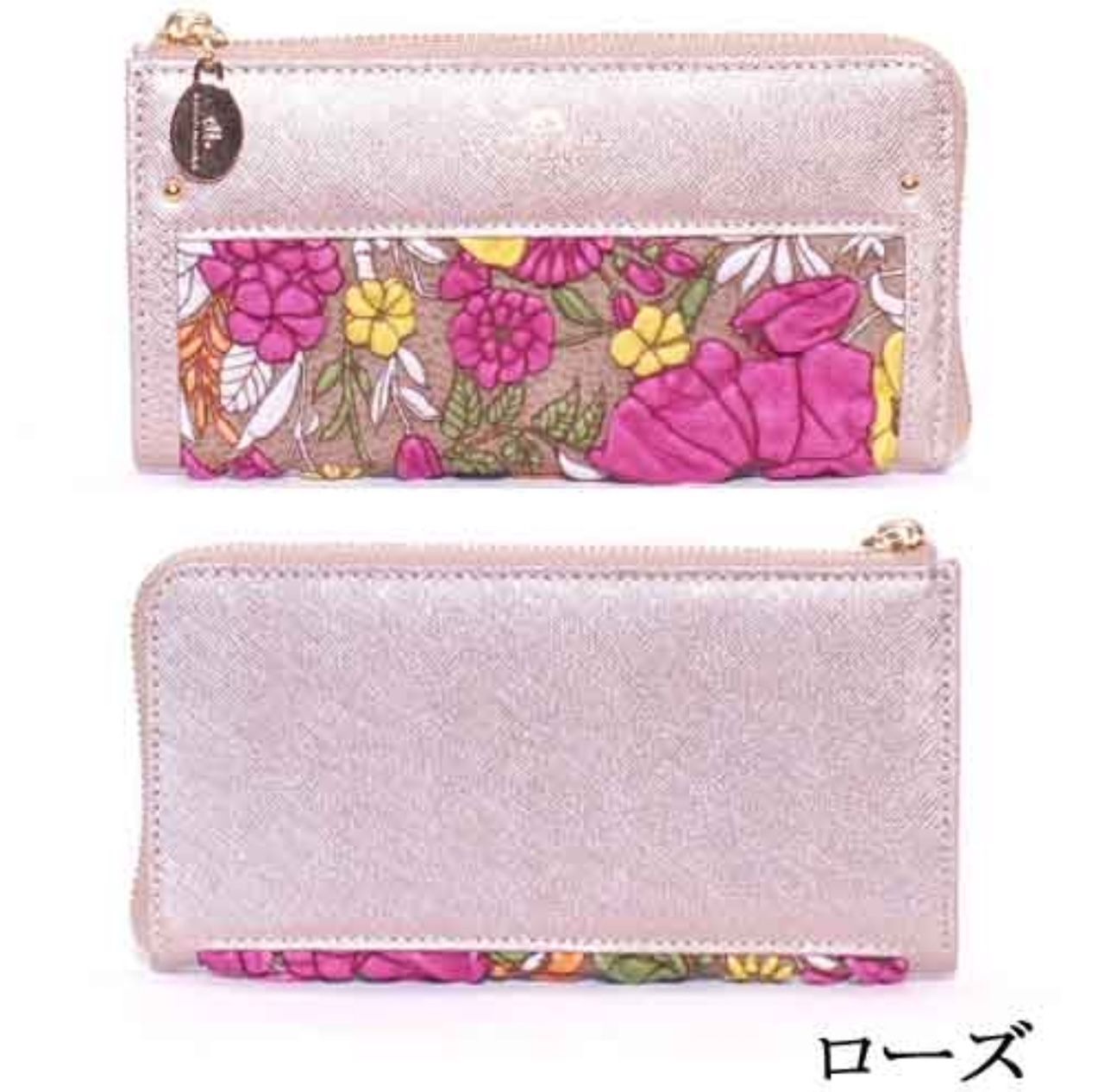 sankyo shokai オーストリッチ 長財布 マゼンタ ピンク 多機能