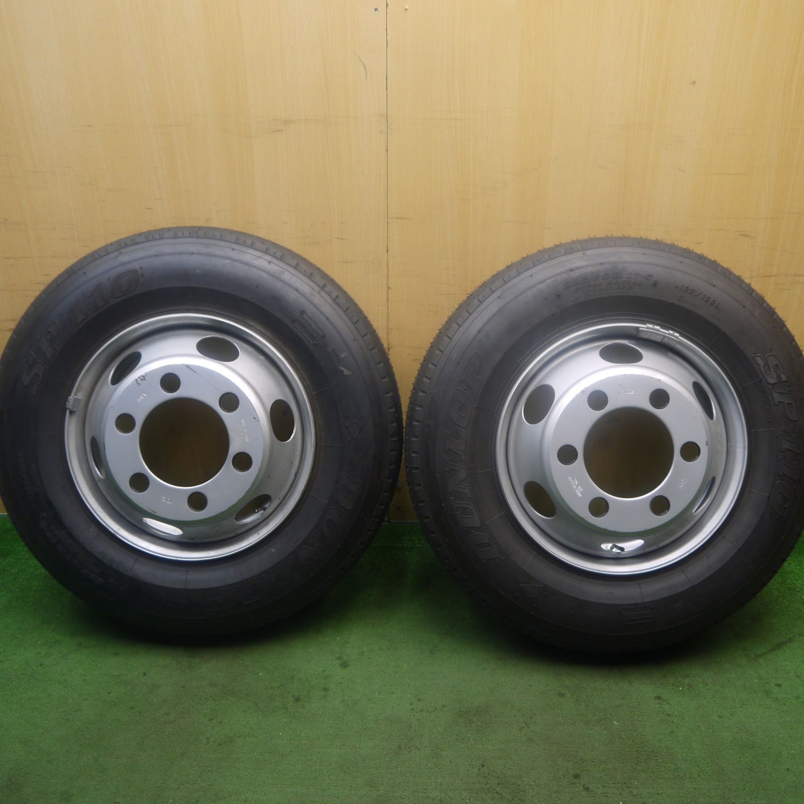 21年 2本 トラック 225 80R17.5 123 122L ダンロップ SP110 TOPY スチール ホイール 135-9CS PCD222.25 6H 5091903Hノ