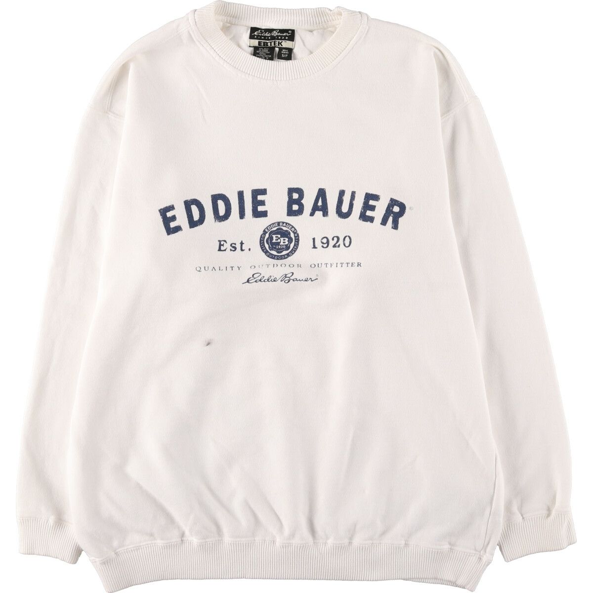 古着 エディーバウアー Eddie Bauer EBTEK ロゴスウェットシャツ トレーナー カナダ製 メンズS相当/eaa455270