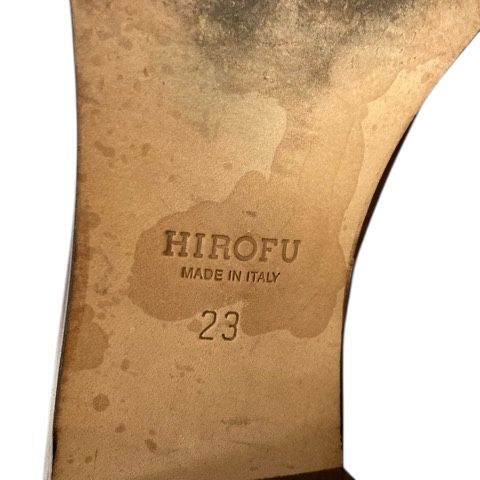 ヒロフ HIROFU ローファー ポインテッドトゥ イタリア製 無地 23