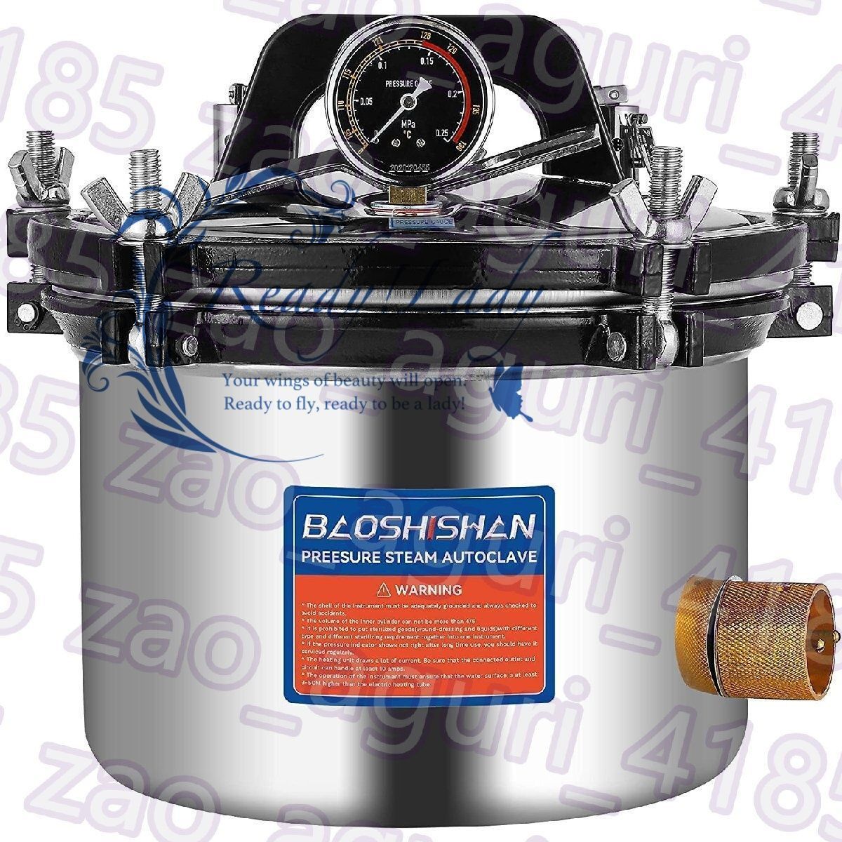 高圧蒸気滅菌器 圧力蒸気オートクレーブ 8L小型滅菌装置 消毒