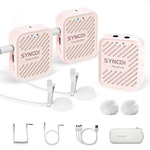 A2-Pink 【技適マーク認証】SYNCO-G1(A2)-2.4GHzワイヤレスピンマイクシステム ピンク色 スマホ外付けマイク  ステレオ/モノラルモード切替 カメラマイク 内蔵マイク/外部マイク付属 50M伝送距離 2台送信機・１台受信機 スマホ、一眼レフ - メルカリ