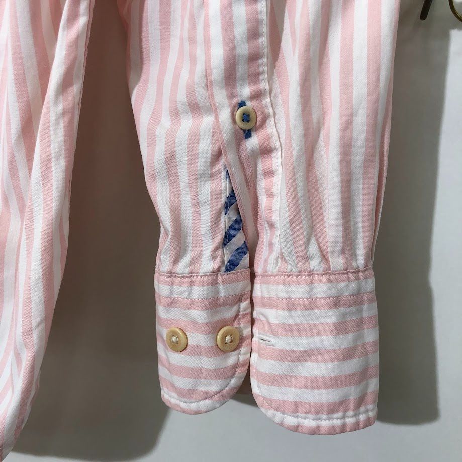 トミーヒルフィガー 刺繍ロゴ 長袖 BDシャツ ストライプ L 3099 TOMMY HILFIGER - 古着 トミーヒルフィガー TOMMY HILFIGER 長袖