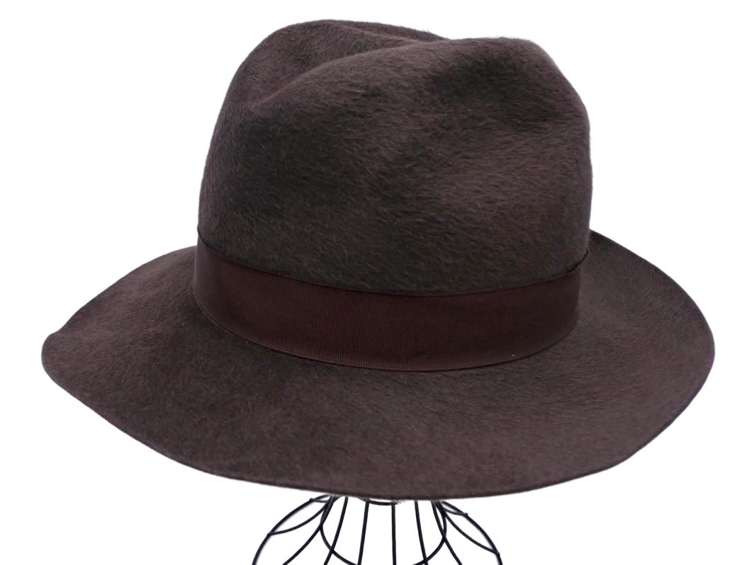 BORSALINO ボルサリーノ フェルトハット 帽子 ブラウン 茶 Borsalino