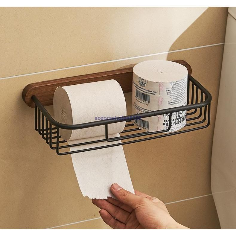 トイレットペーパーホルダー 木製