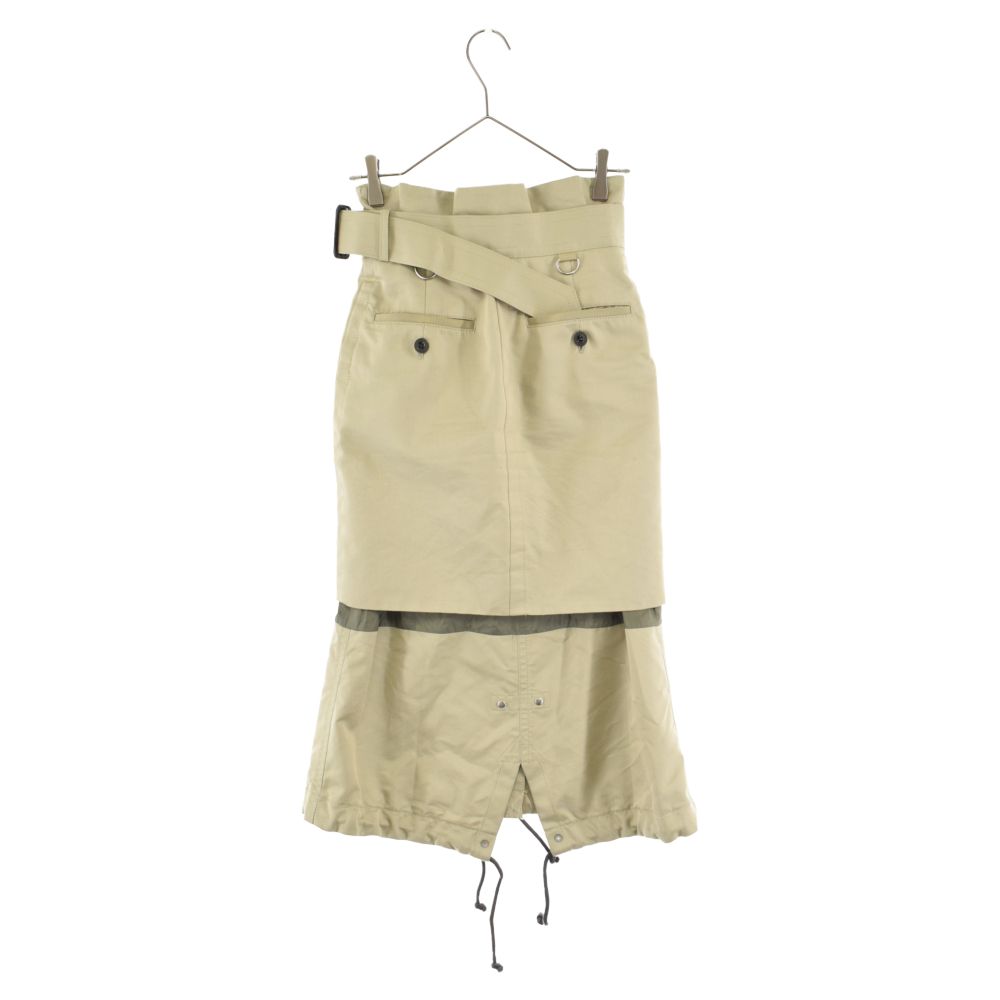 Sacai (サカイ) 22AW Cotton Gabardine Mix Skirt コットン ギャバジン