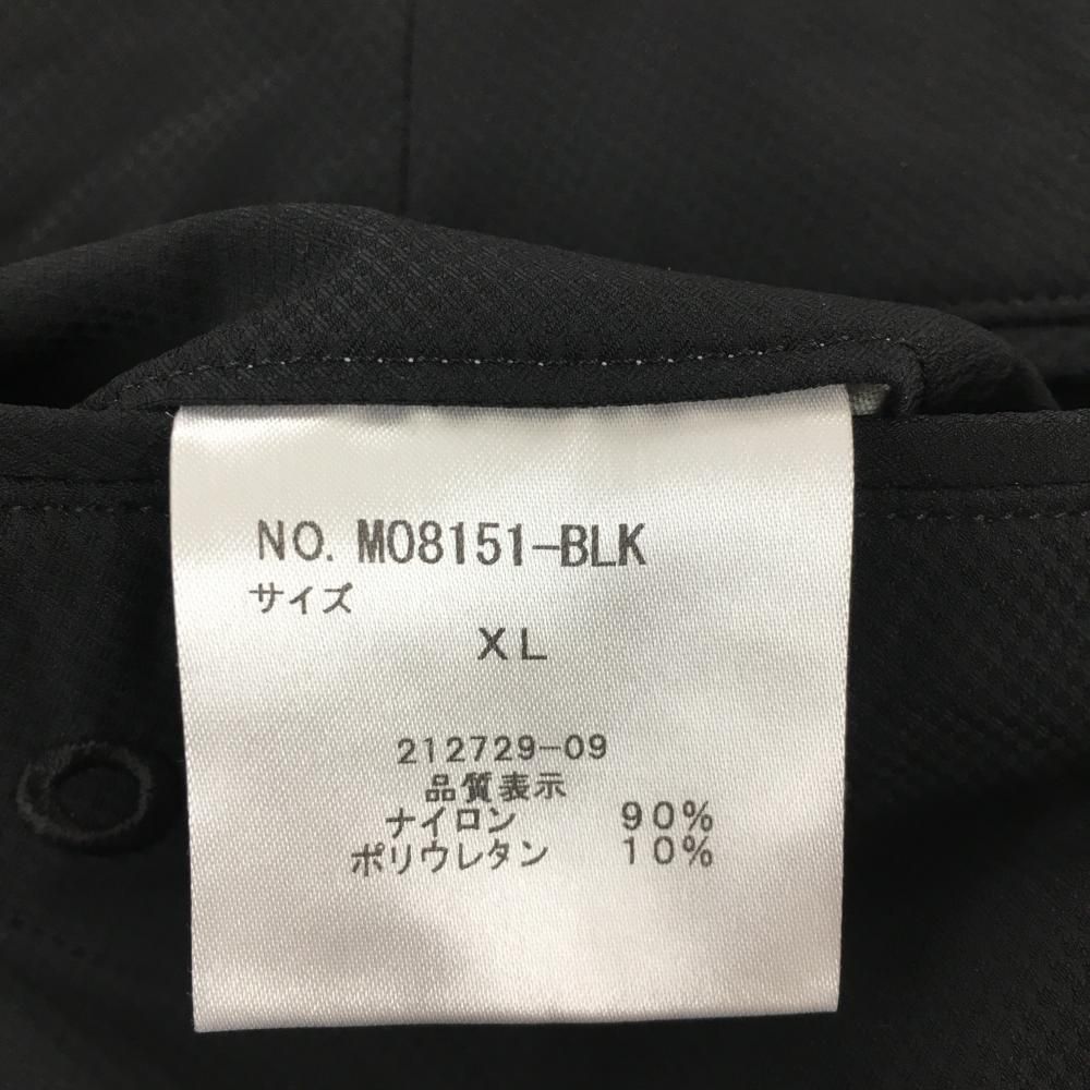 ★特価★【新品】モンジー ハーフパンツ 黒 サイド切り替え ロゴ刺しゅう メンズ XL ゴルフウェア ｍonzee