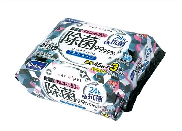 【まとめ買い-16点セット】リファイン高網度アルコール１３５枚 【 ライフ堂 】 【 ウェットティッシュ 】