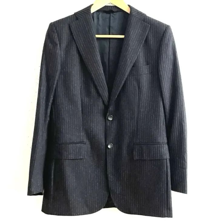 イタリア製 TONELLO トネッロ 羊毛 カシミヤ ストライプ シングル