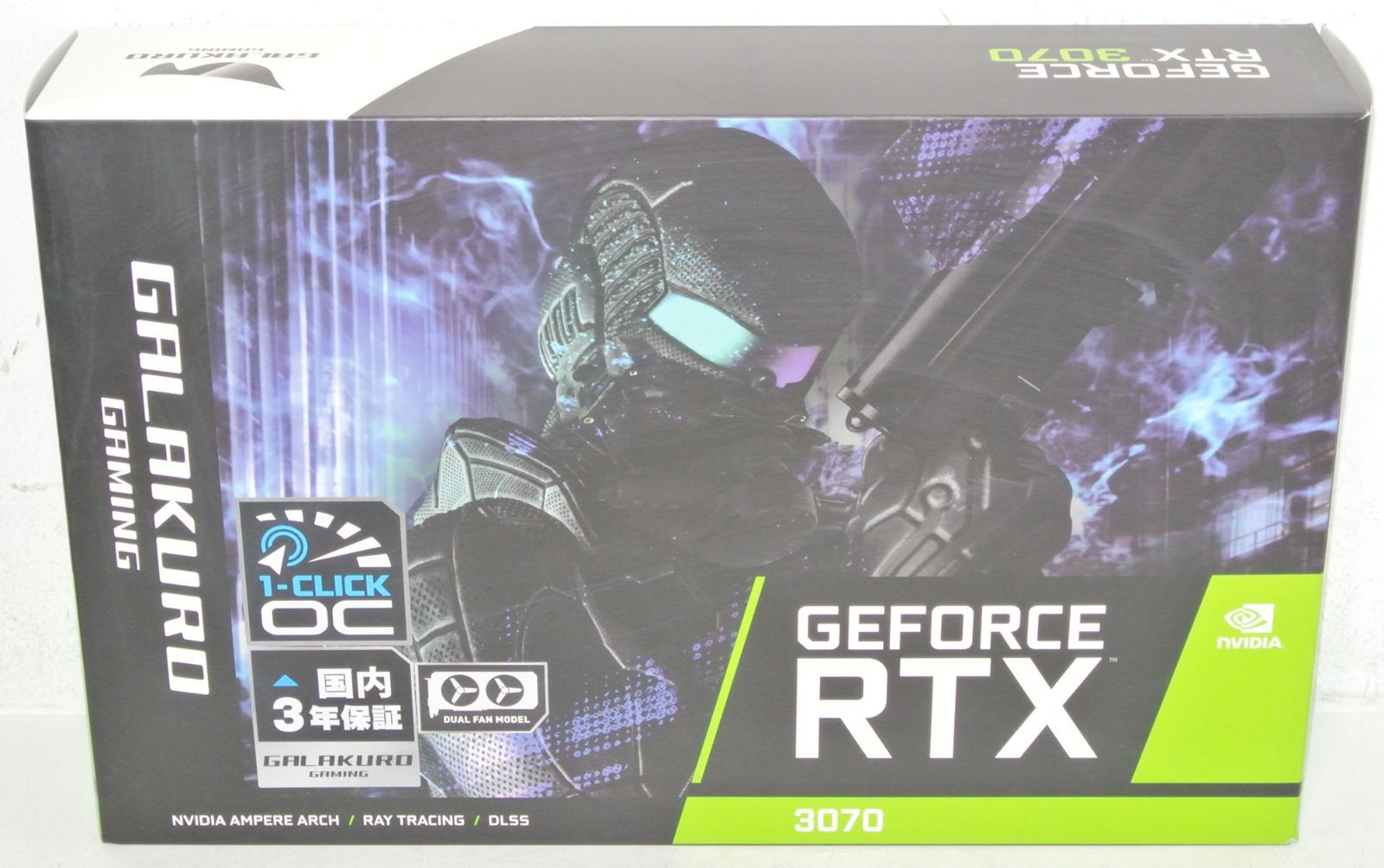 玄人志向(クロウトシコウ) GALAKURO GAMING GG-RTX3070-E8GB/OC/DF2 [PCIExp 8GB] 中古美品/激安