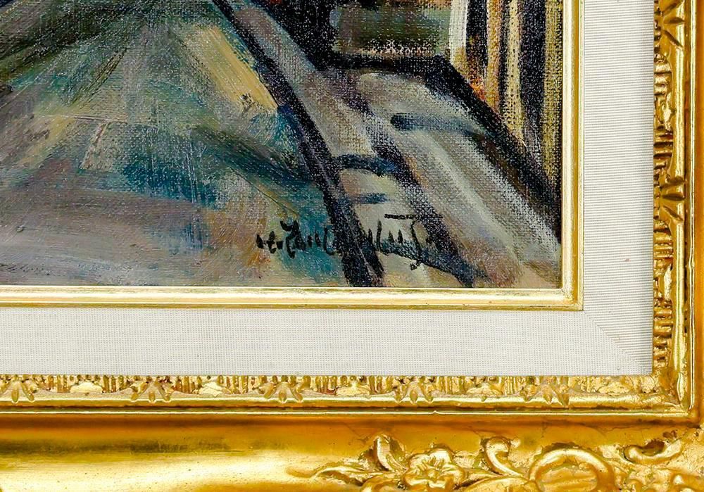 【真作】龍 駿介 『清趣』富士風景画　額入り アンティーク 美術品 油彩画 真作】【WISH】山本彪一「パリ風景(サボワト通り)」油彩 8号