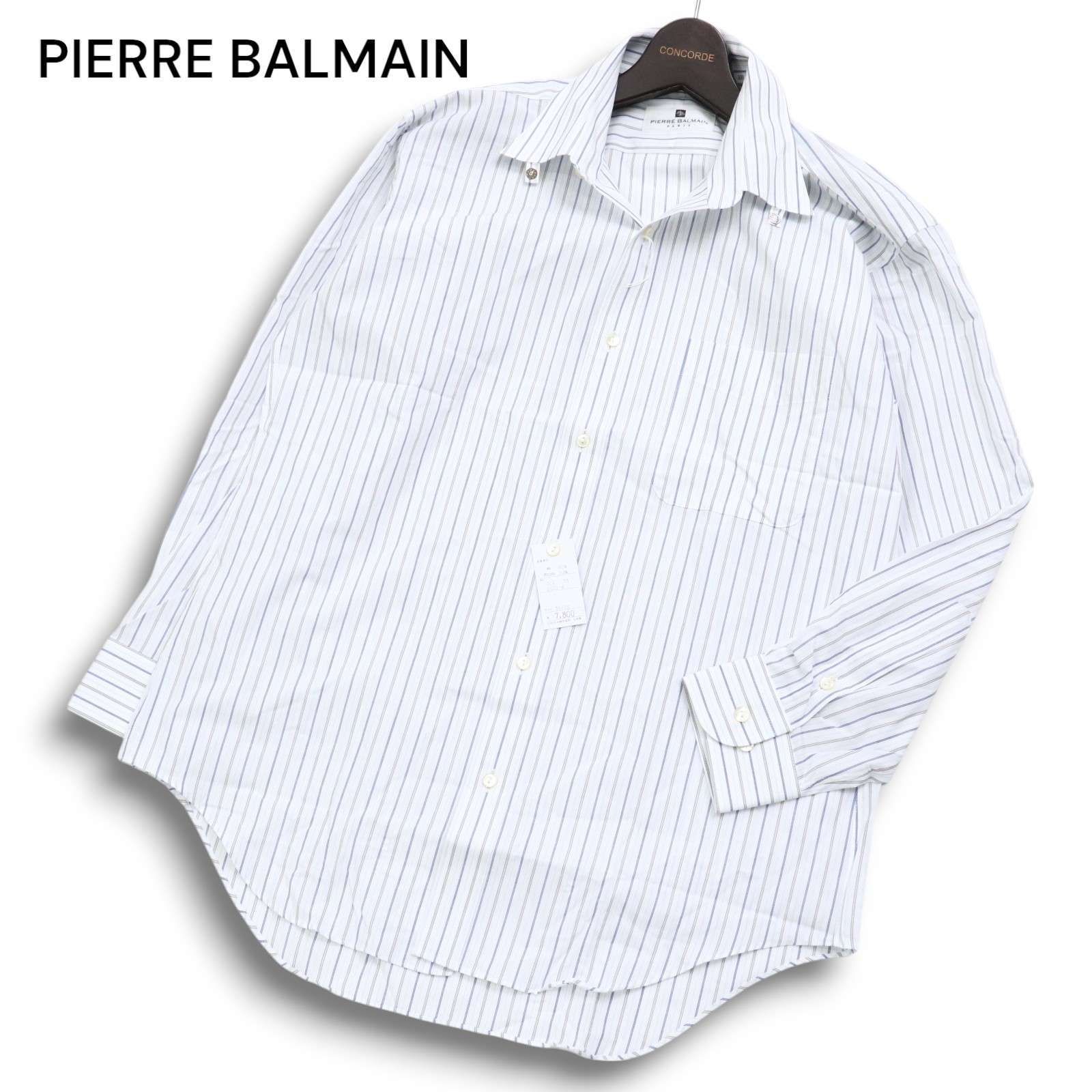 BALMAIN バルマン 長袖シャツ39 バルマン BALMAIN 長袖 シャツ ダメージ加工 スナップボタンダウン