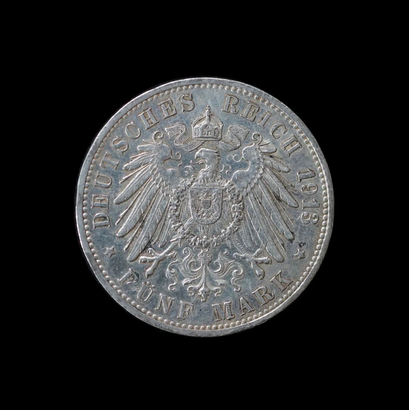 派手な GERMANY ドイツ バーデン フリードリヒ2世 1907~18 5Mark 1913 5マルク 銀貨
