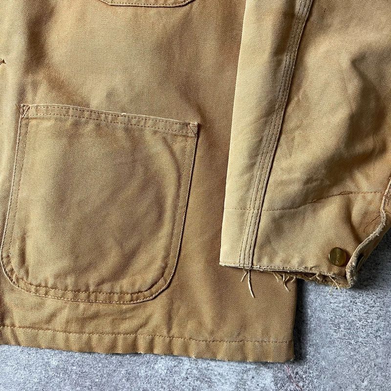 90s Carhartt 中綿 キルティング ライナー ダック カバーオール