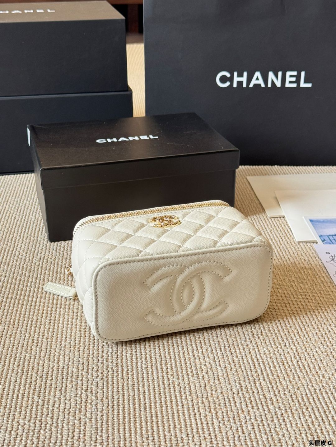 今日特価】ヴィンテージシャネル化粧ボックスバッグ 17×11cm-MM