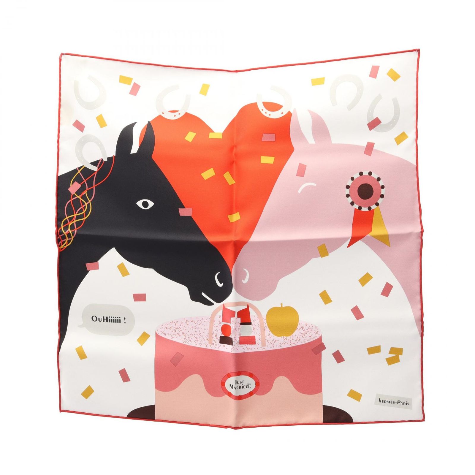 HERMES エルメス プチカレ カレ45 ガブロッシュ Just Married スカーフ