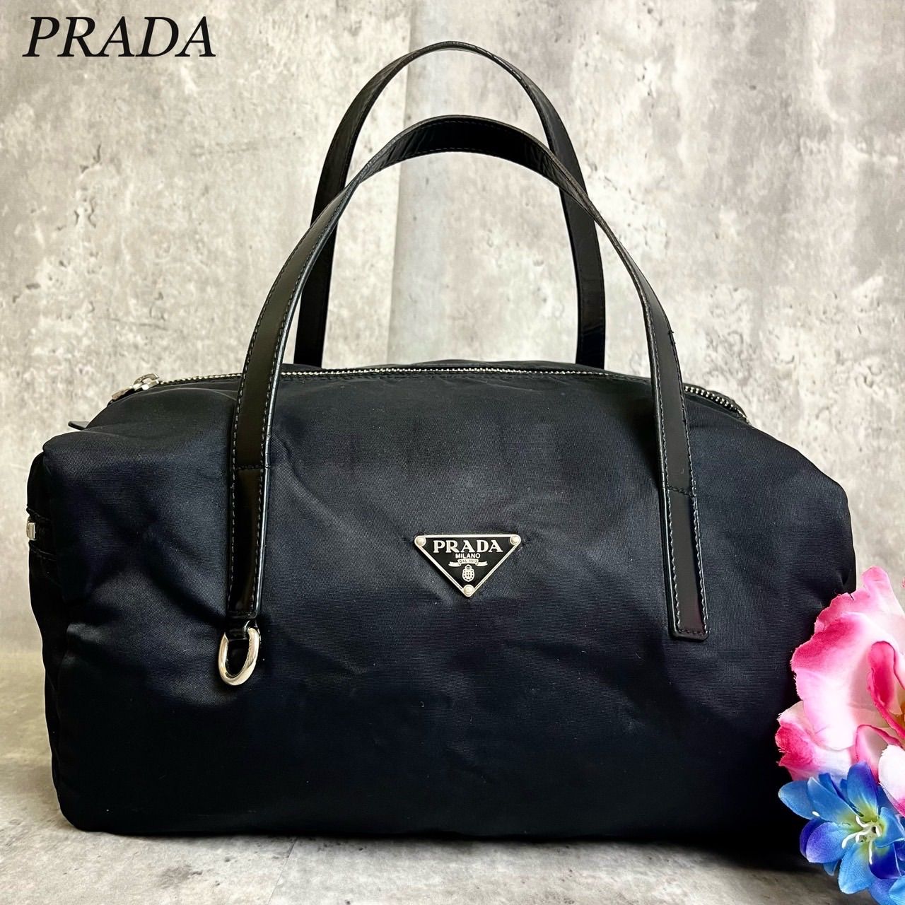 PRADA プラダ おしかっ ミニボストン トライアングル 三角ロゴ