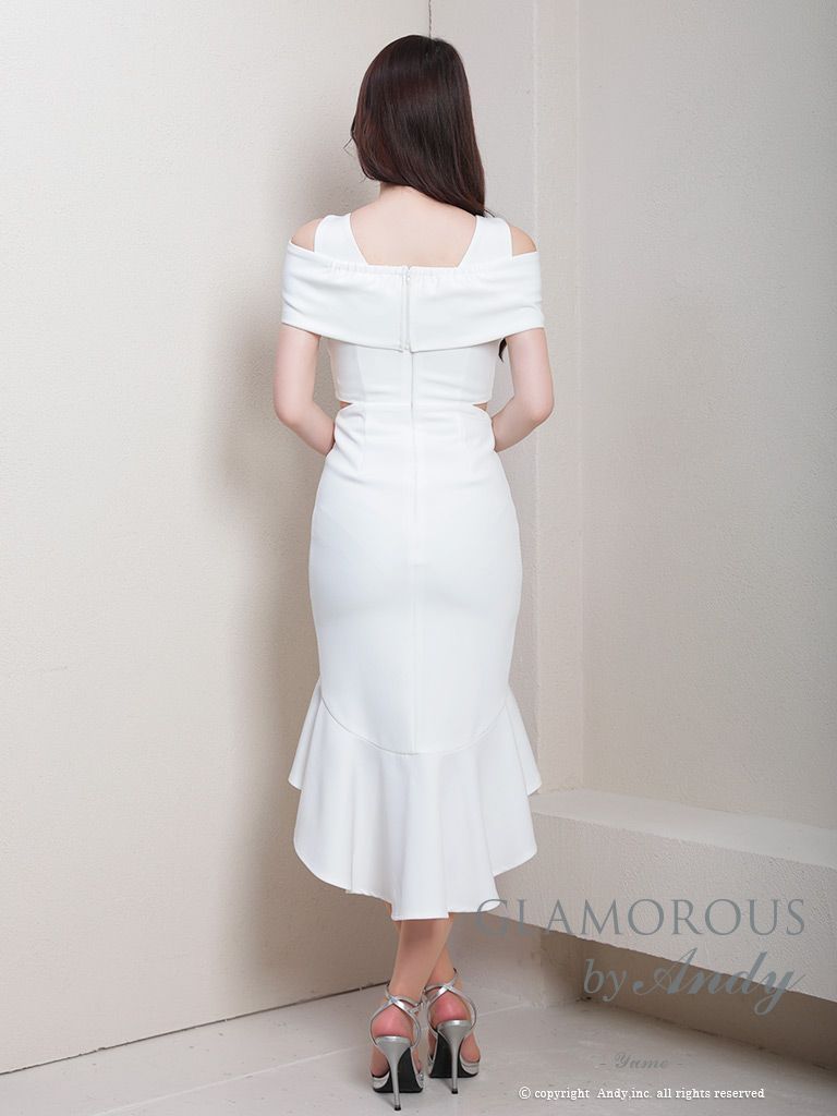 an アン　カットアウト テールカット ミディアムドレス　andy $92.59 ファッション an アン カットアウト テールカット