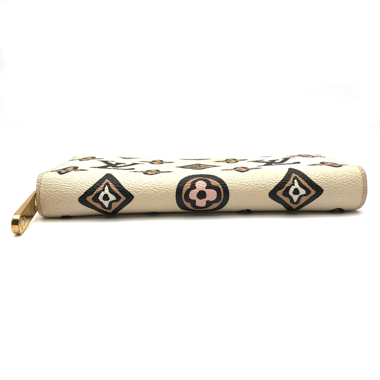 美品 LOUISVUITTON ルイヴィトン モノグラム ワイルド アット ハート ジッピー ウォレット 長 財布 ベージュ アニマル a2315 LOUISVUITTON ルイヴィトン モノグラム ワイルド アット ハート