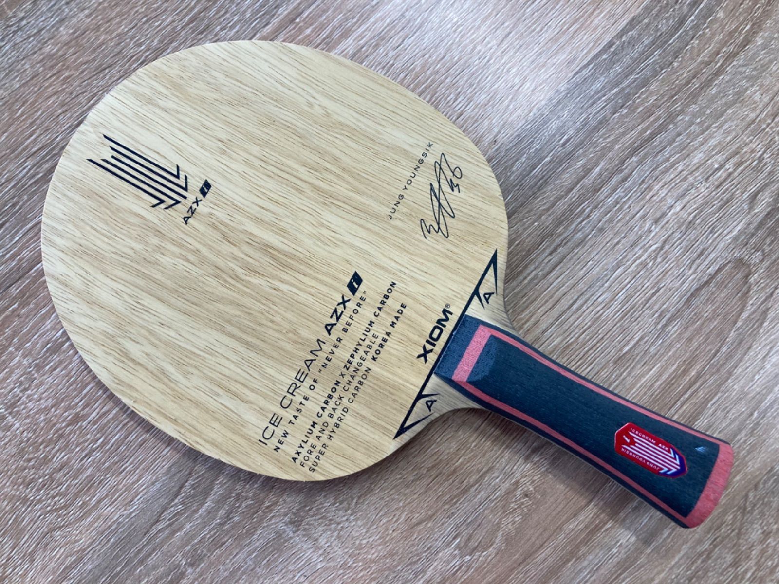 卓球ラケット アイスクリームAZXi FL 新品ラバー付きXIOM アイス 