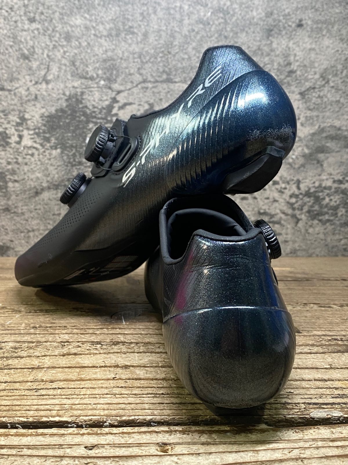 JK682 シマノ SHIMANO S-PHYRE SHRC903M EU43 黒 SPD-SL ビンディングシューズ