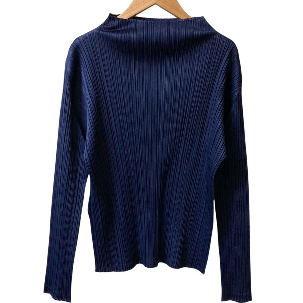 Issey Miyake PLEATS PLEASE 長袖ハイネックトップ 美品 PLEATS PLEASE ISSEY MIYAKE プリーツプリーズ イッセイ