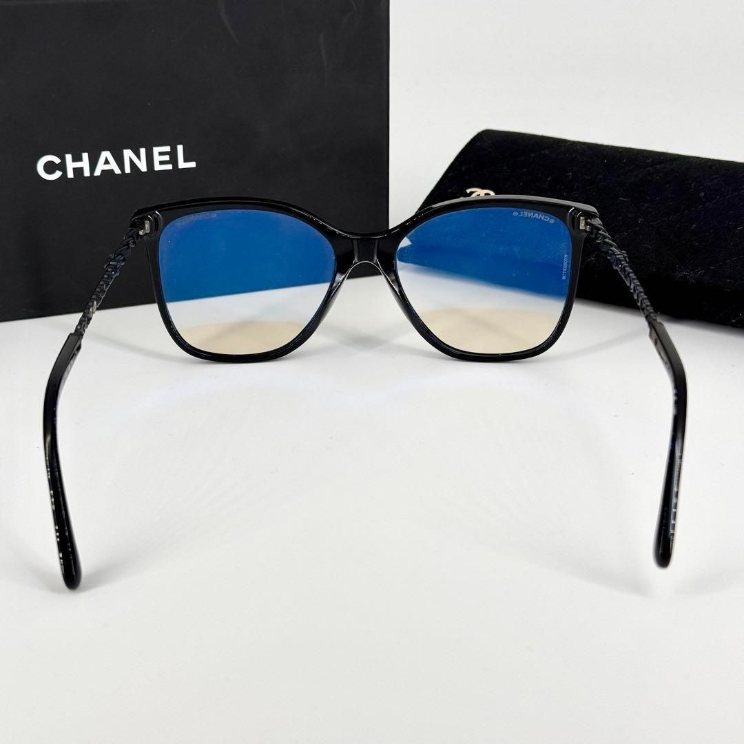 CHANEL サングラス 3441-S-A ココマーク レザー チェーン シャネル  