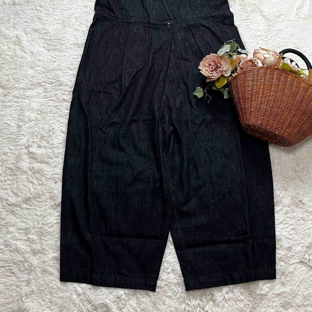 新品 ブリスバンチ Bliss bunch デニムサロペット 綿麻 ブラック 