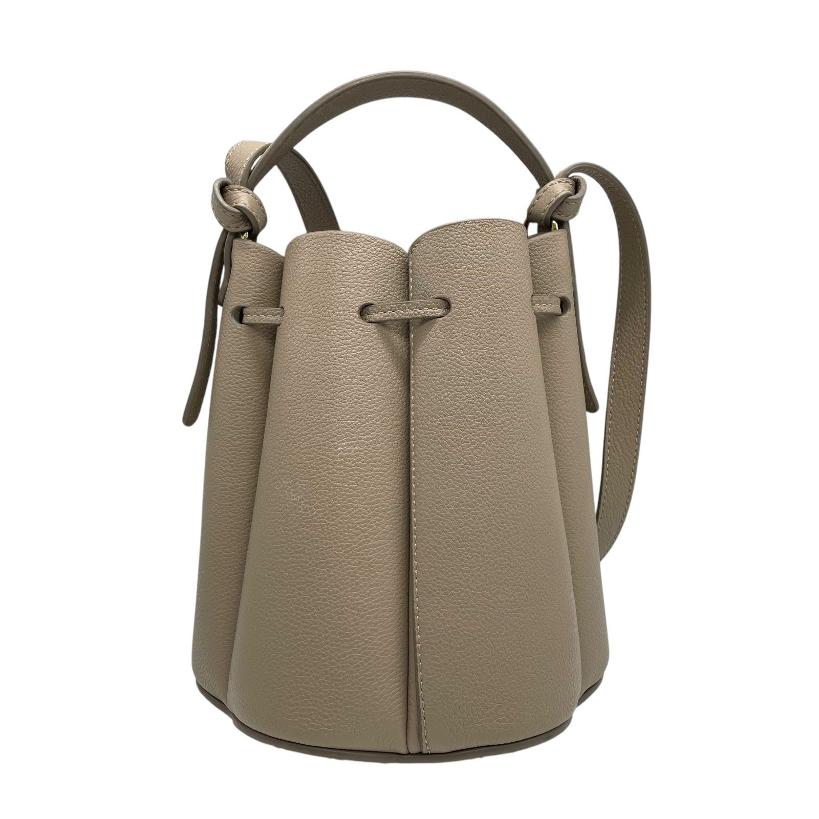 POLENE グレー レザーハンドバッグ POLÈNE CYME MINI グレー レザー