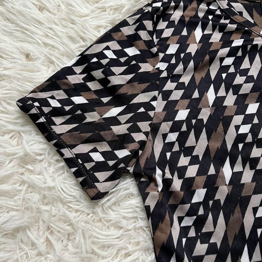 FENDI フェンディ 総柄 半袖 カットソー ズッカ柄 42 XL ブラック 
