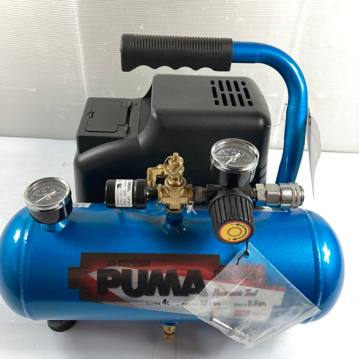 ＊＊藤原産業 一般圧 オイルレスエア―コンプレッサー PUMA タンク容量4L AM02-04N N ブルー