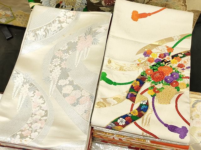 平和屋本店□袋帯 西陣 まとめて100点 鳳凰 鶴 蝶 更紗 花柄 宝