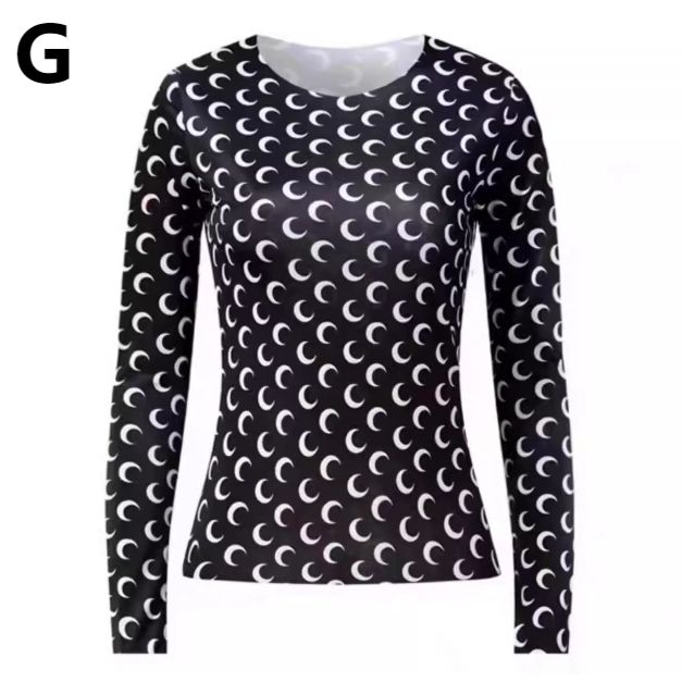 MARINE SERRE 月の模様 Lサイズ 長袖Tシャツ MARINE SERRE Marine